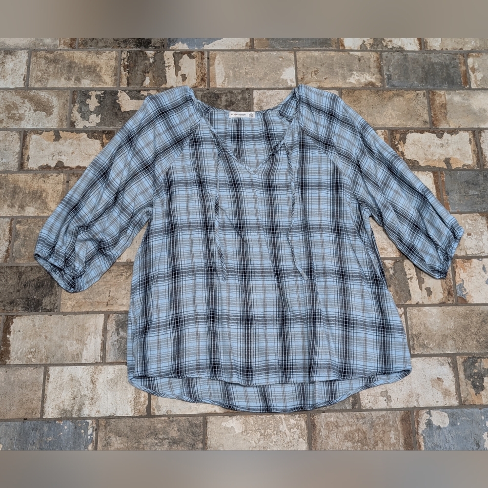 89th & Madison Blue Rayon Blouse - Women’s Large